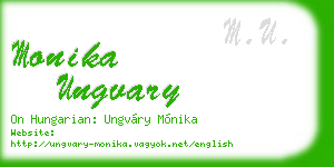 monika ungvary business card